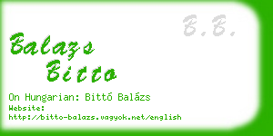 balazs bitto business card