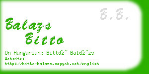 balazs bitto business card